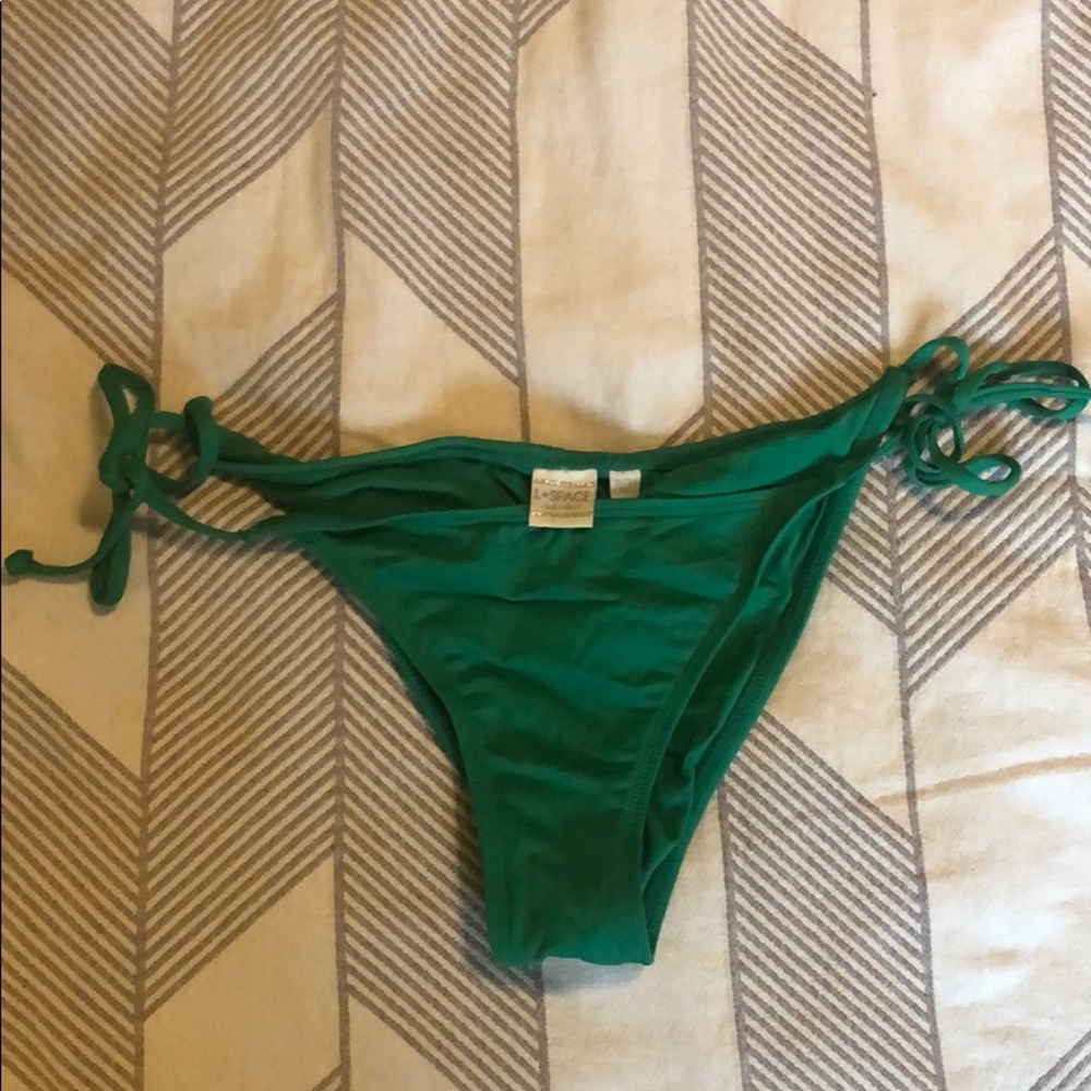 L*Space Bitsy cut string bikini bottoms green